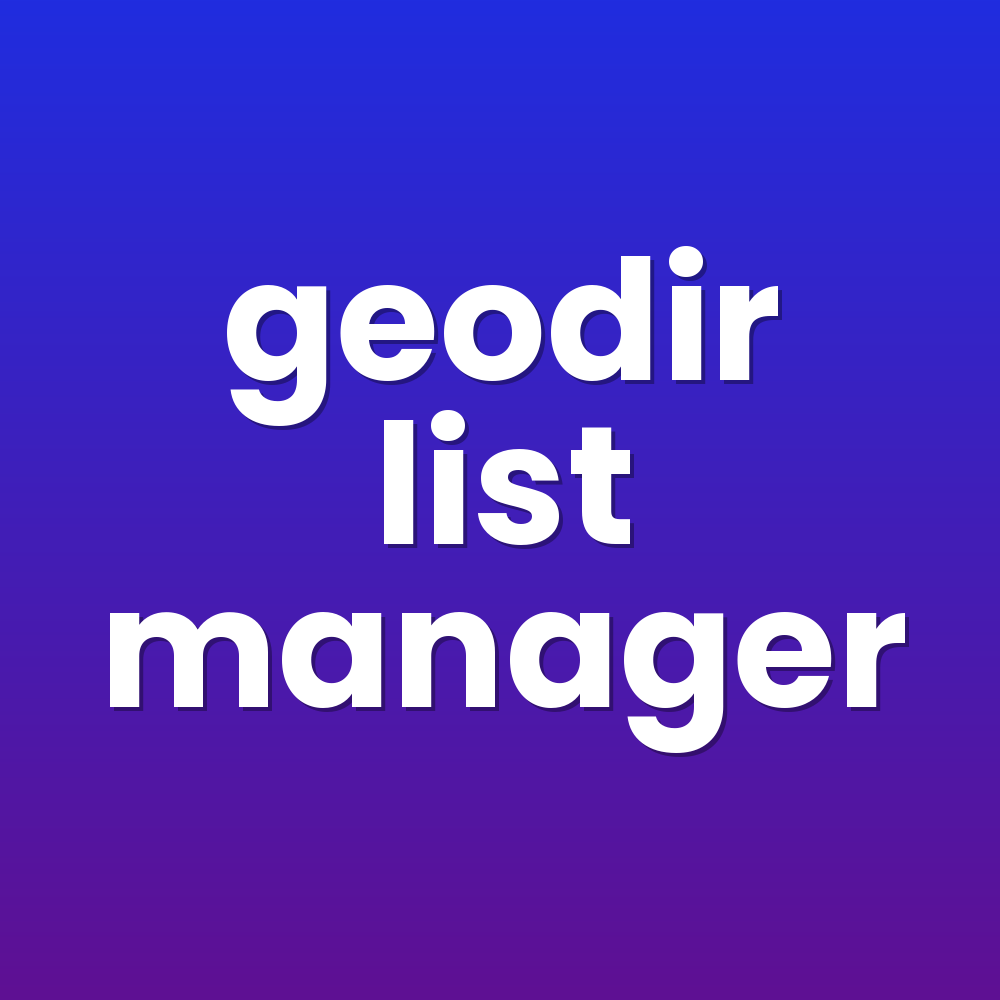 geodir list manager