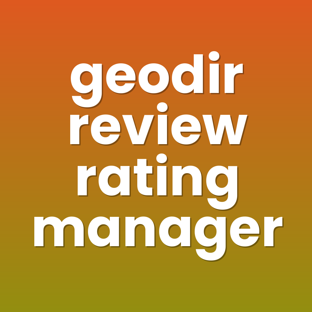 geodir review rating manager