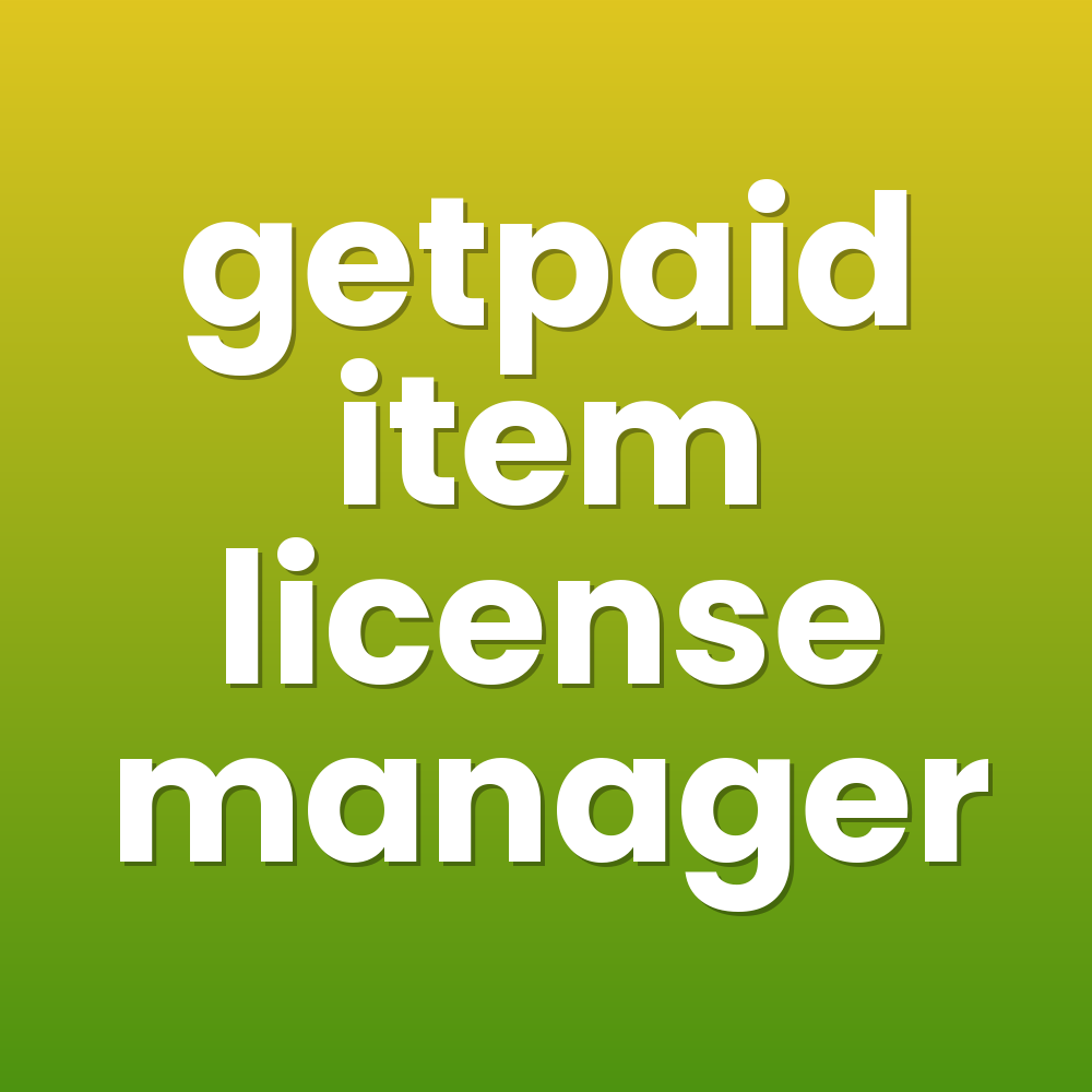 getpaid item license manager
