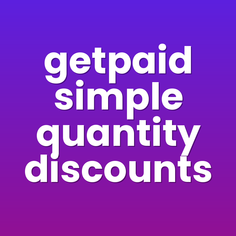 getpaid simple quantity discounts