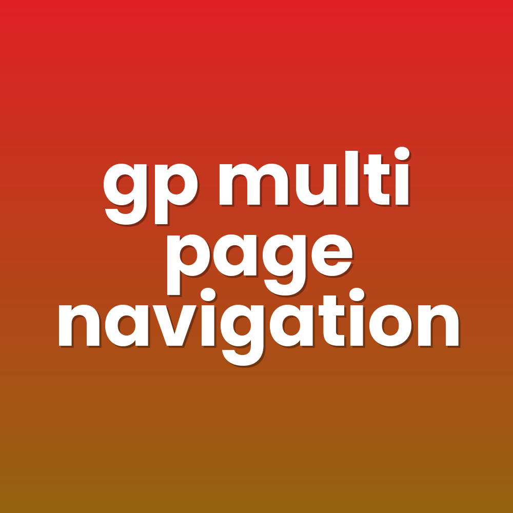 gp multi page navigation