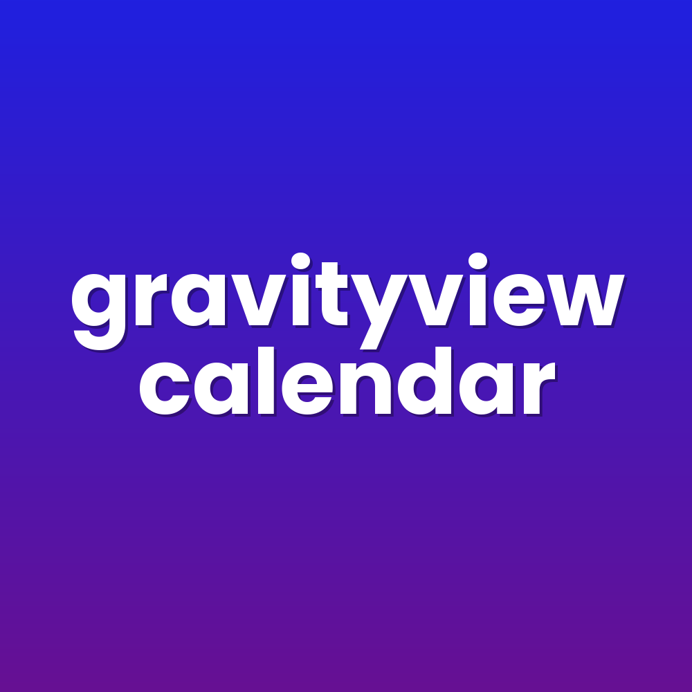 gravityview calendar