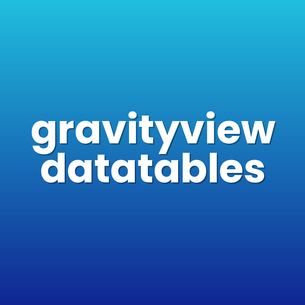 gravityview datatables