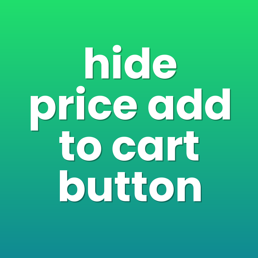 hide price add to cart button