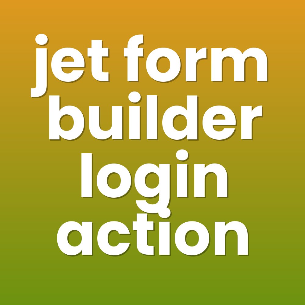 jet form builder login action