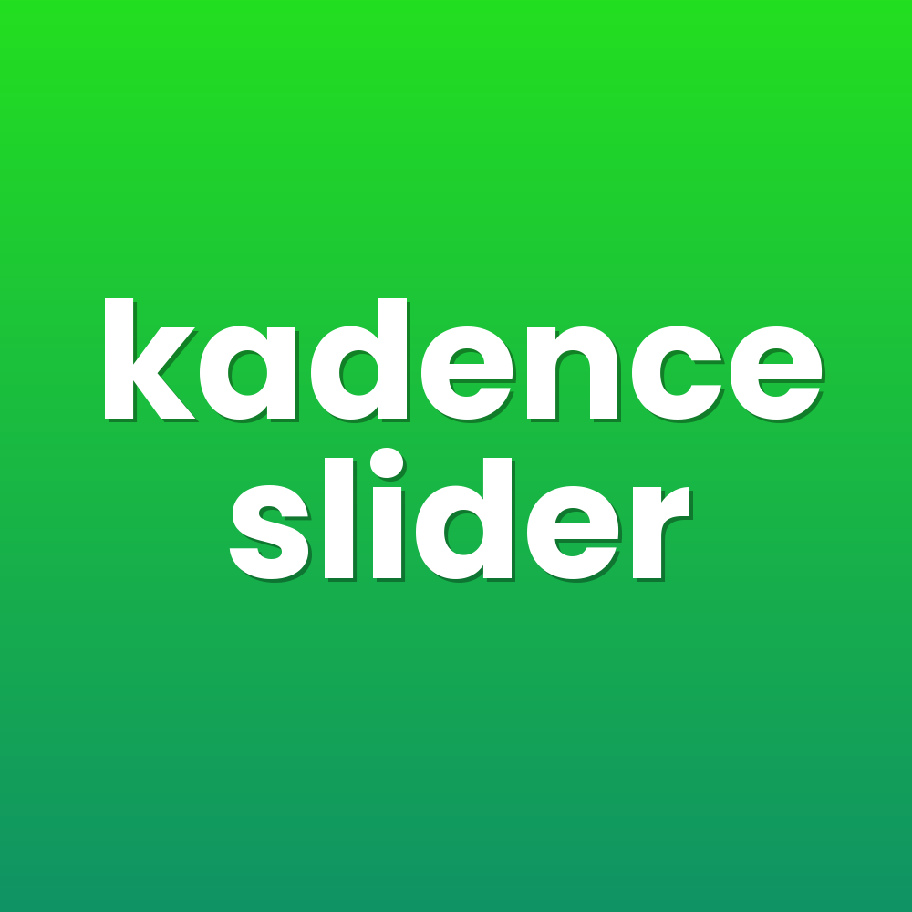 kadence slider