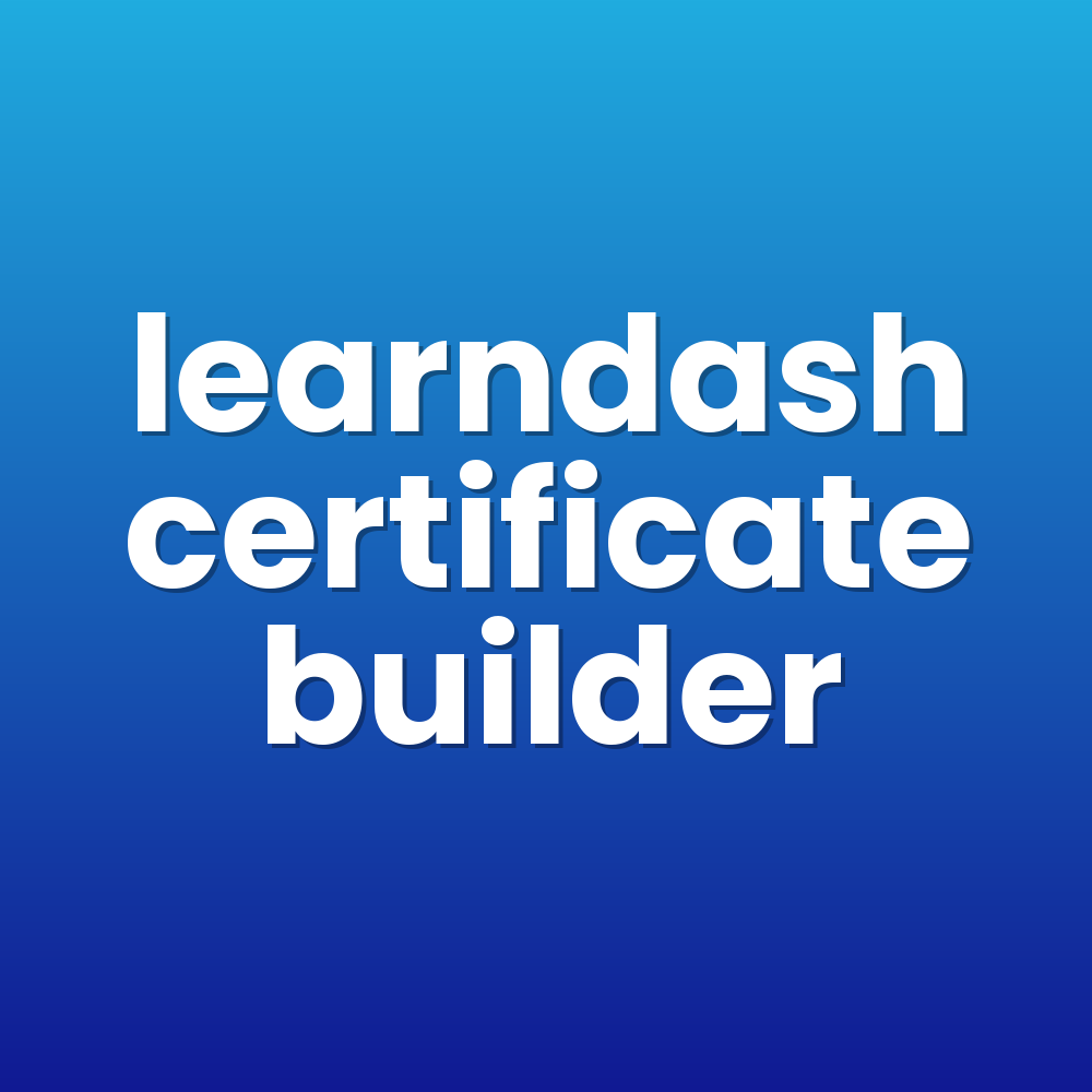 learndash certificate builder