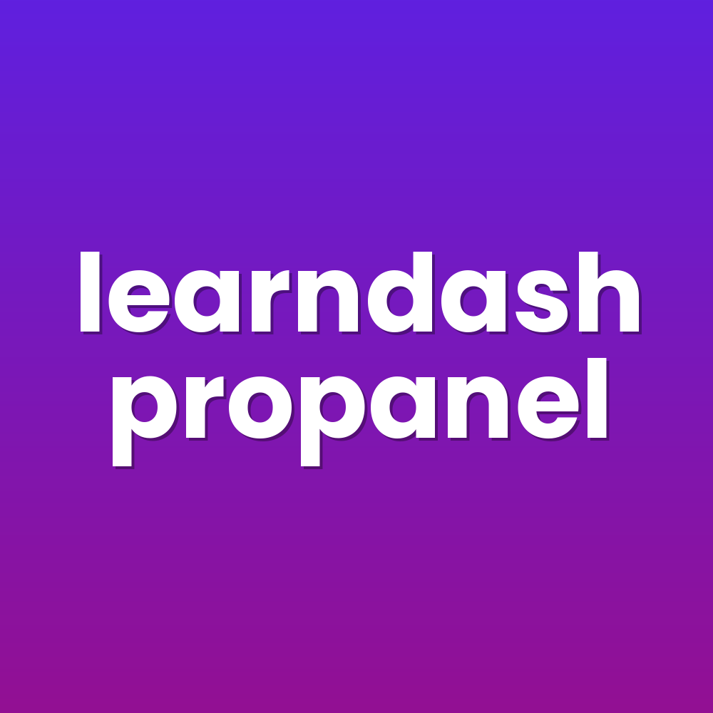 learndash propanel