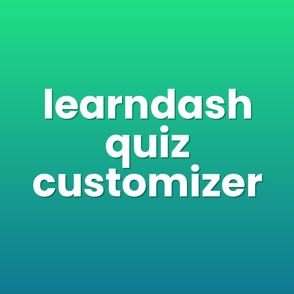 learndash quiz customizer
