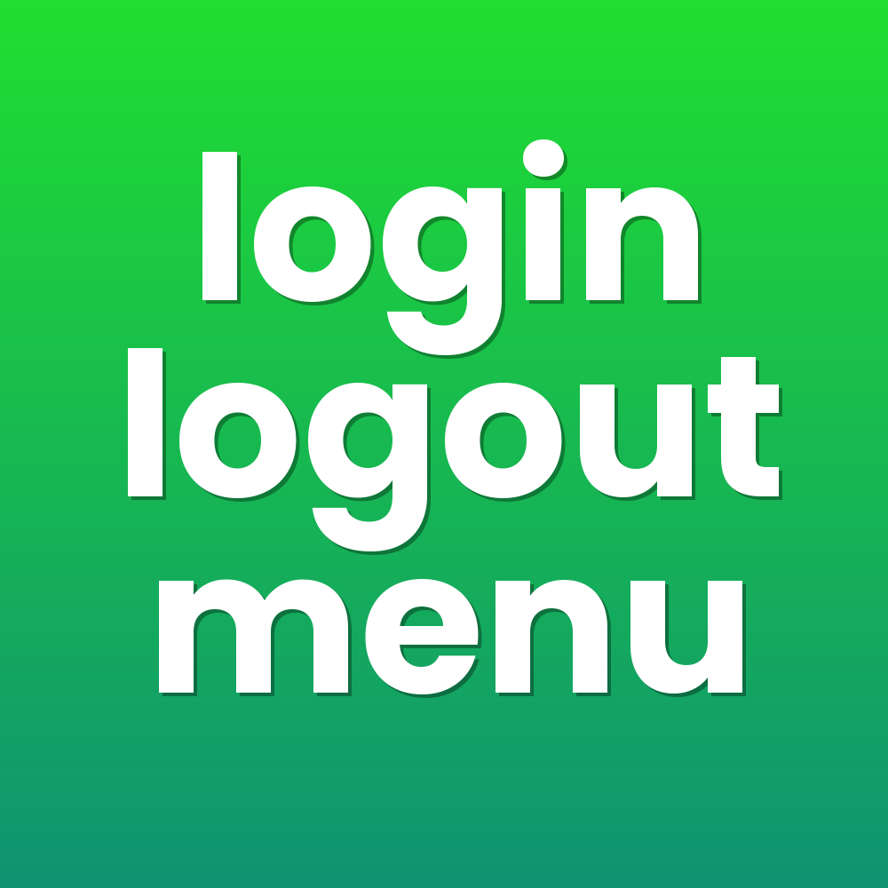 login logout menu