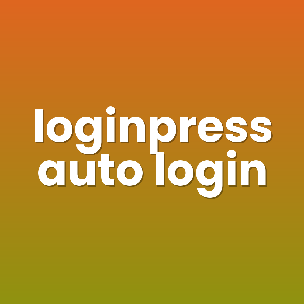 loginpress auto login