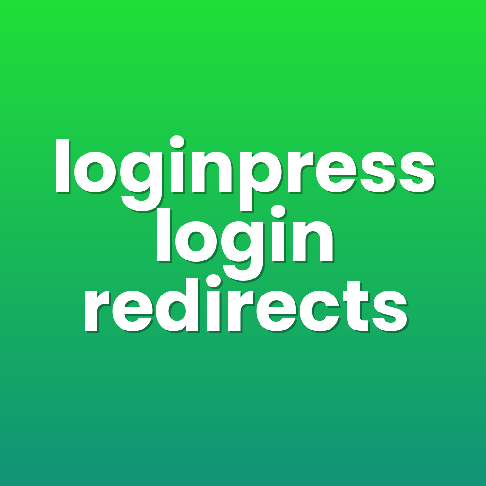 loginpress login redirects