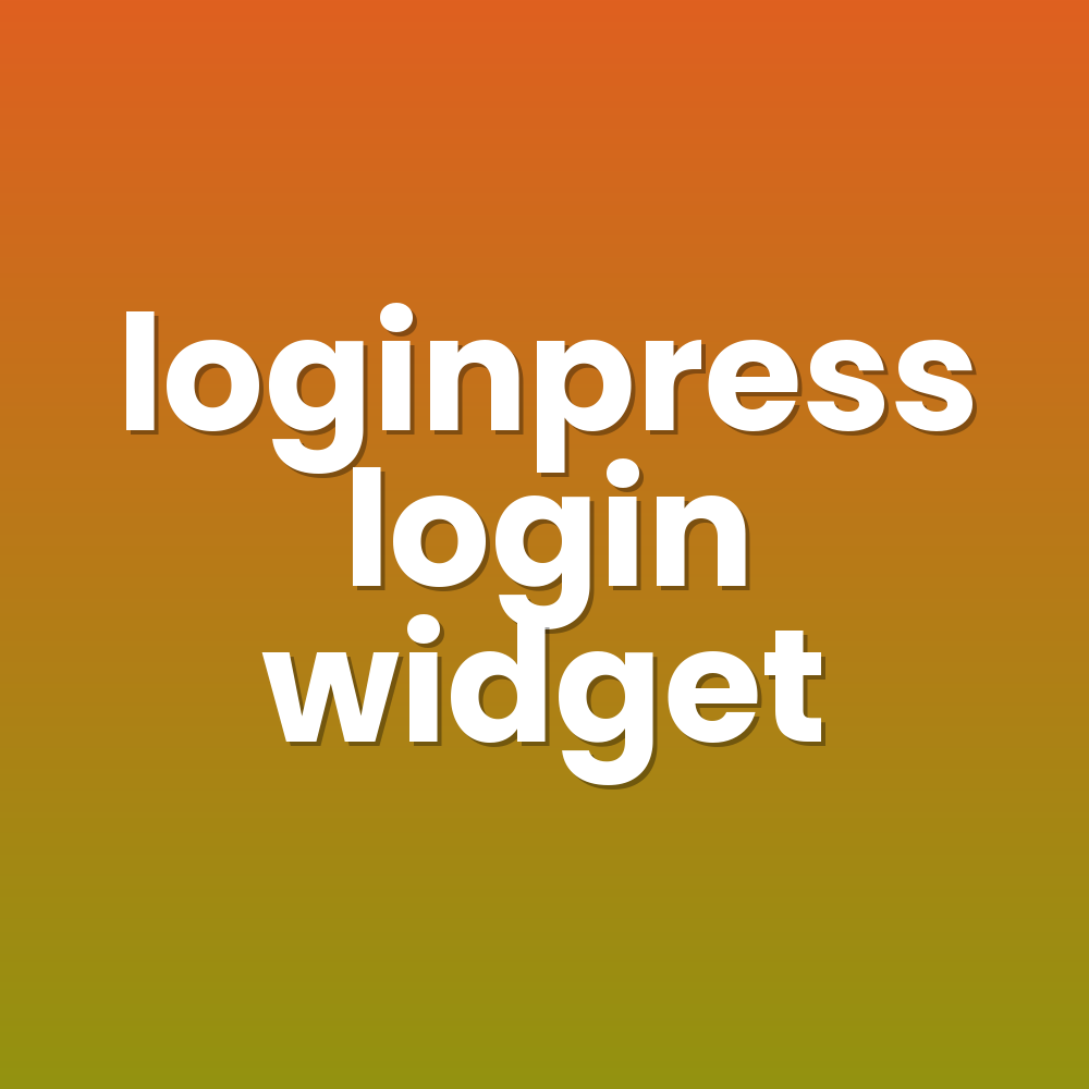 loginpress login widget
