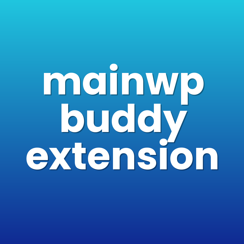 mainwp buddy extension