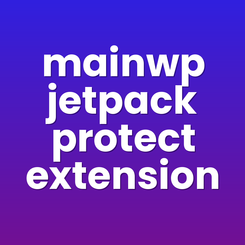 mainwp jetpack protect extension