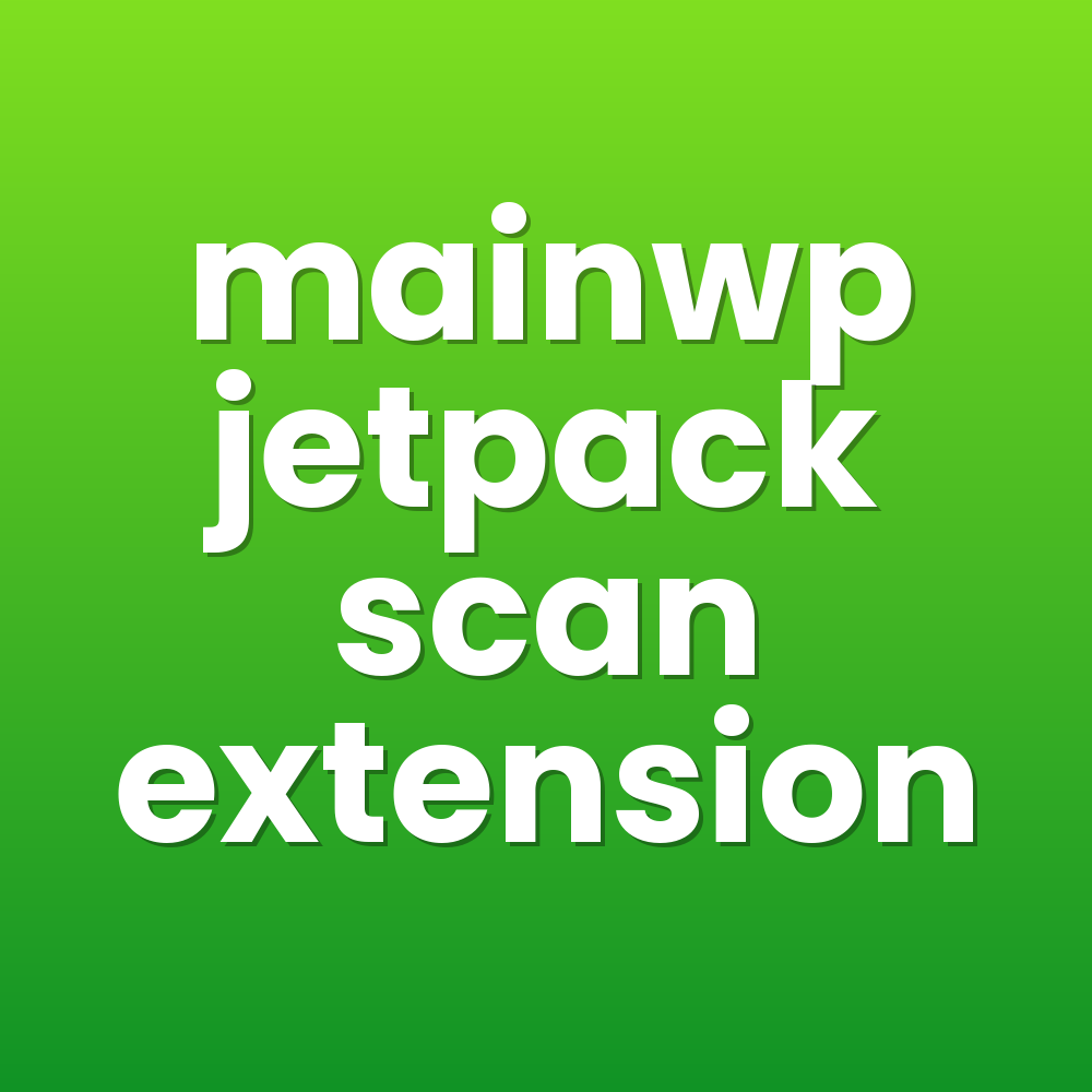 mainwp jetpack scan extension