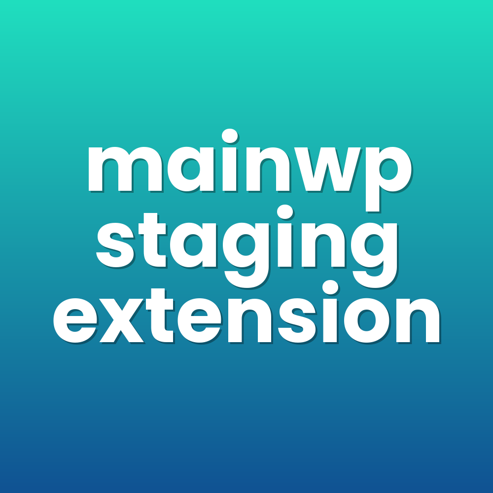 mainwp staging extension