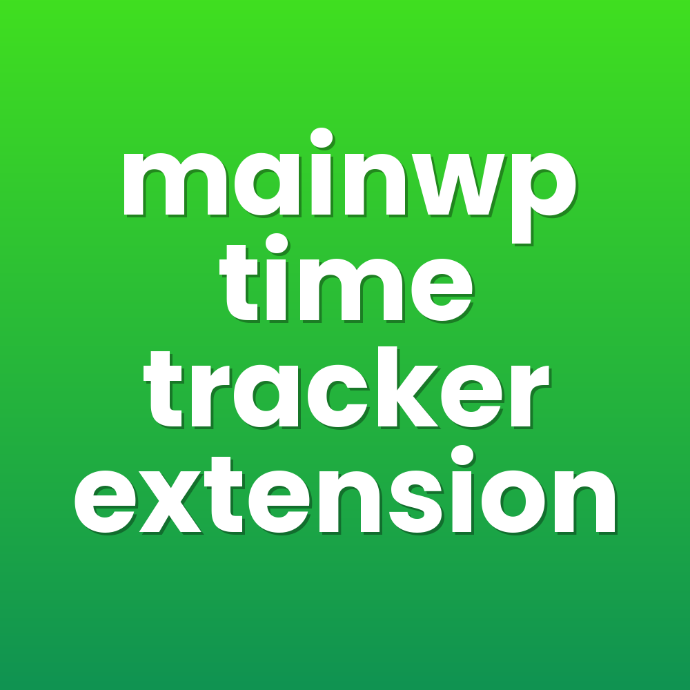 mainwp time tracker extension