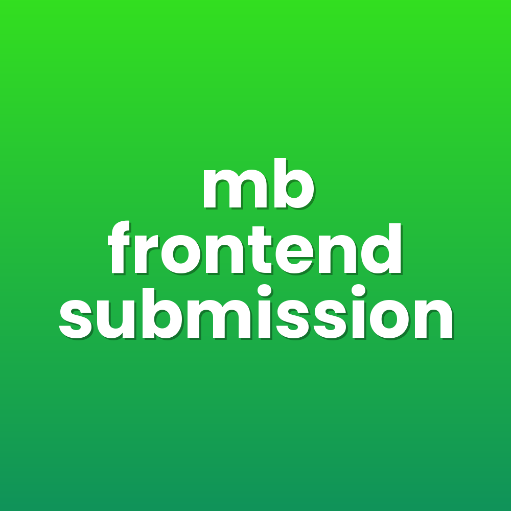 mb frontend submission
