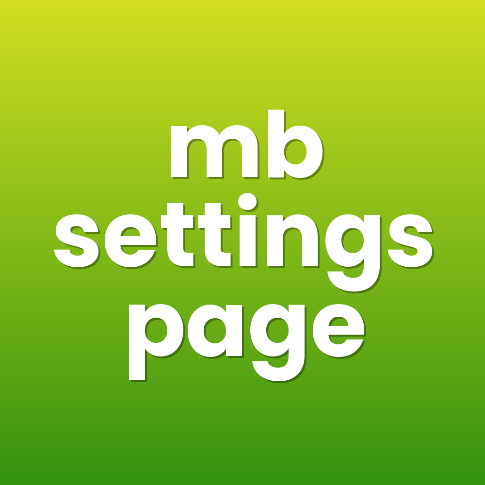 mb settings page