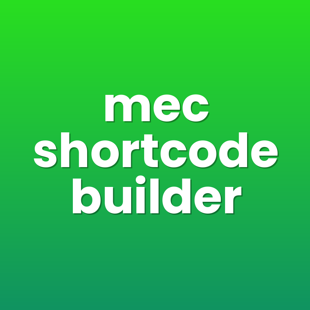 mec shortcode builder