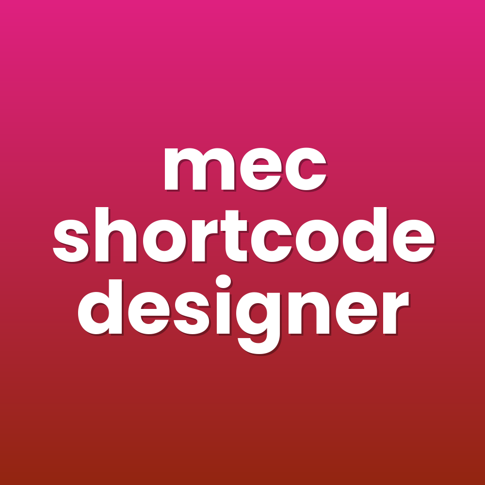 mec shortcode designer