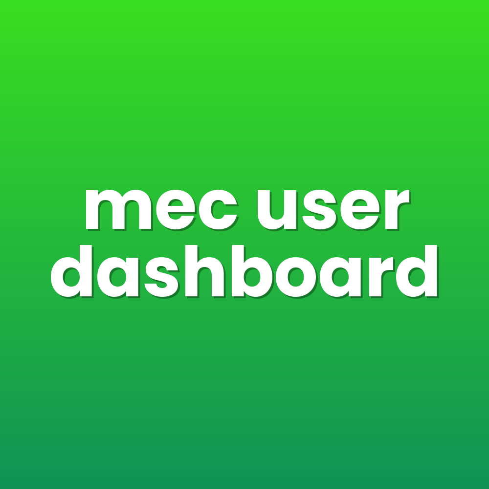 mec user dashboard