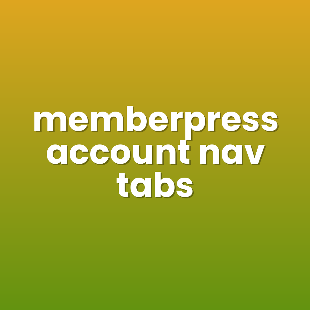 memberpress account nav tabs