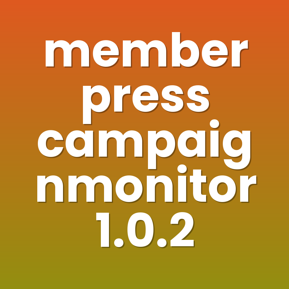 memberpress campaignmonitor 1.0.2