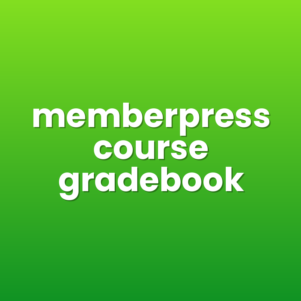 memberpress course gradebook
