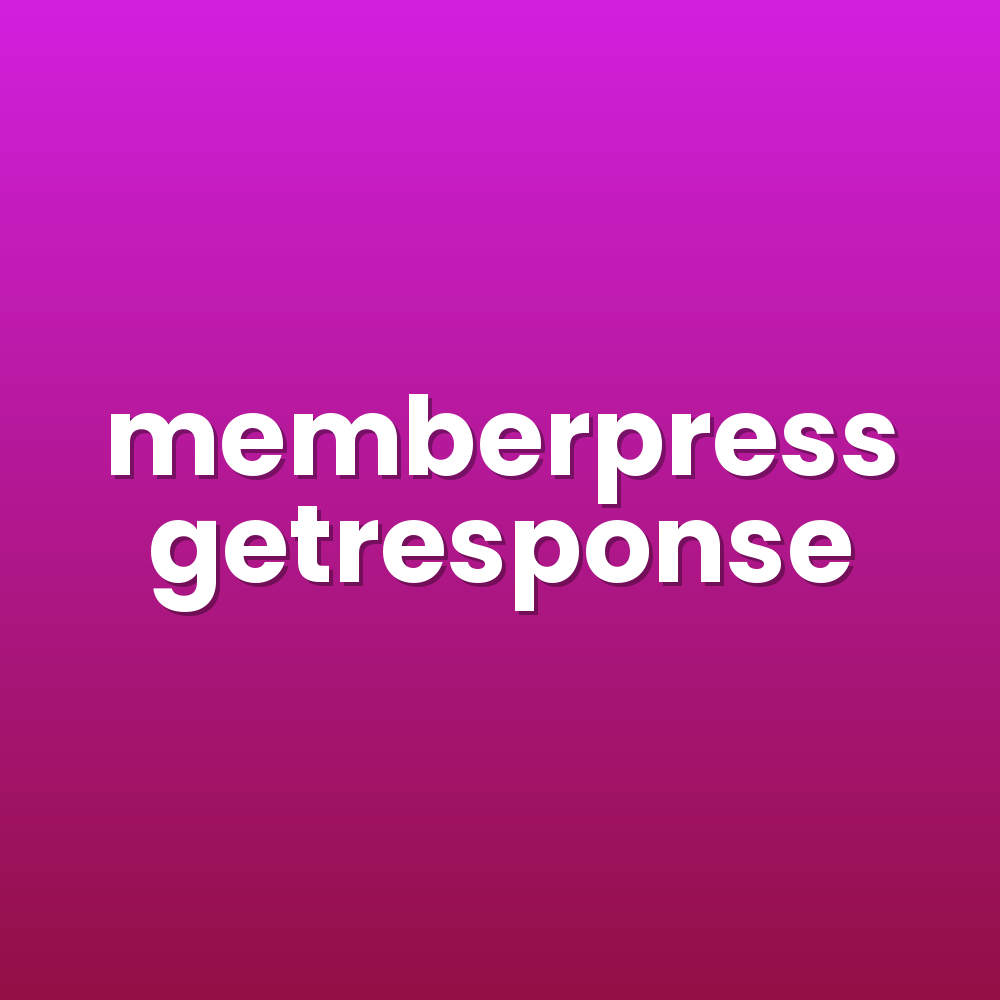 memberpress getresponse