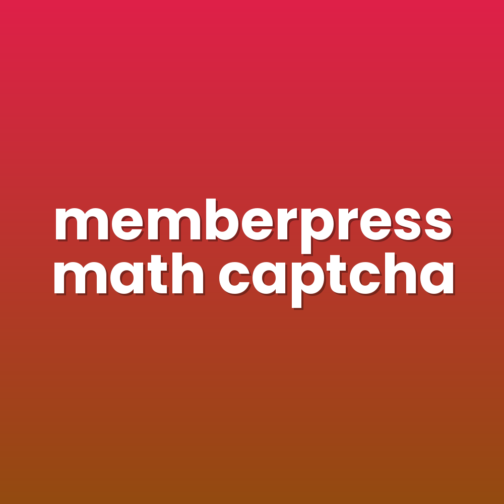 memberpress math captcha