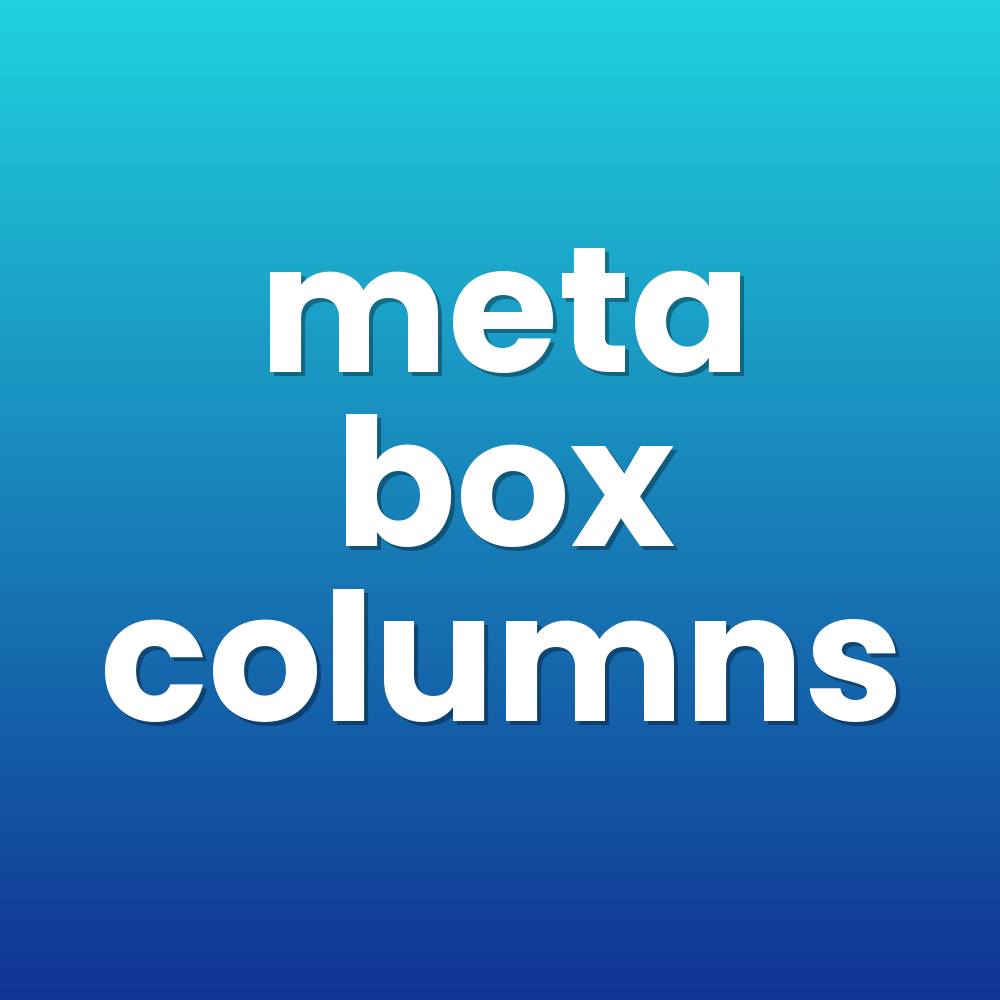 meta box columns