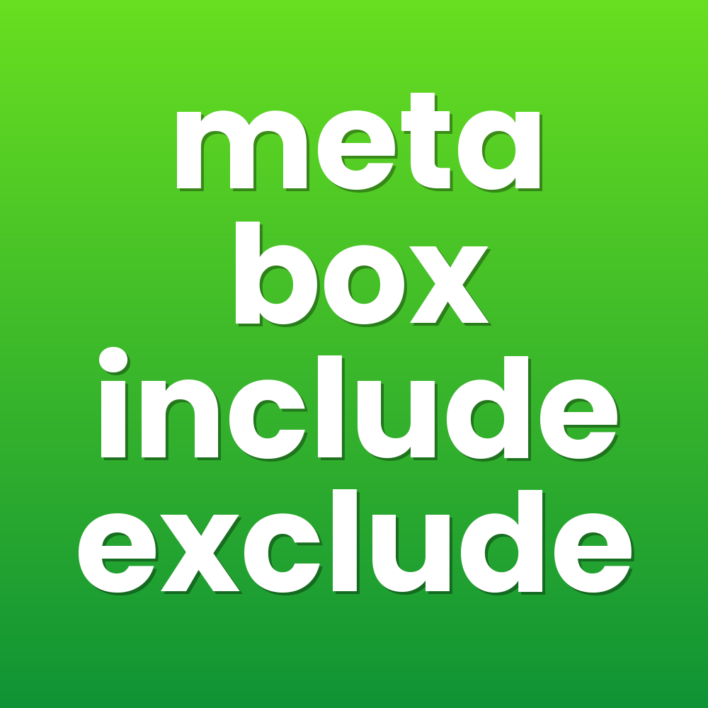 meta box include exclude