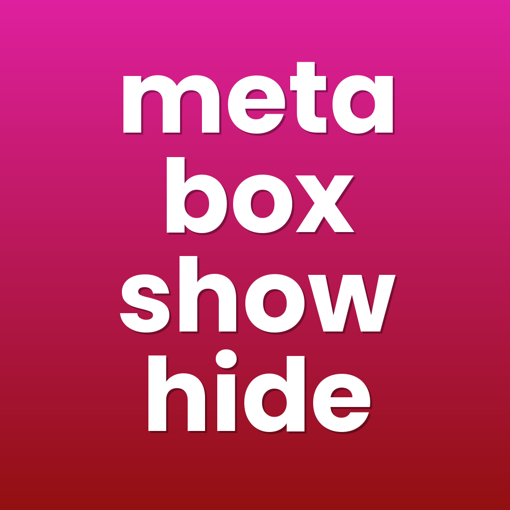 meta box show hide