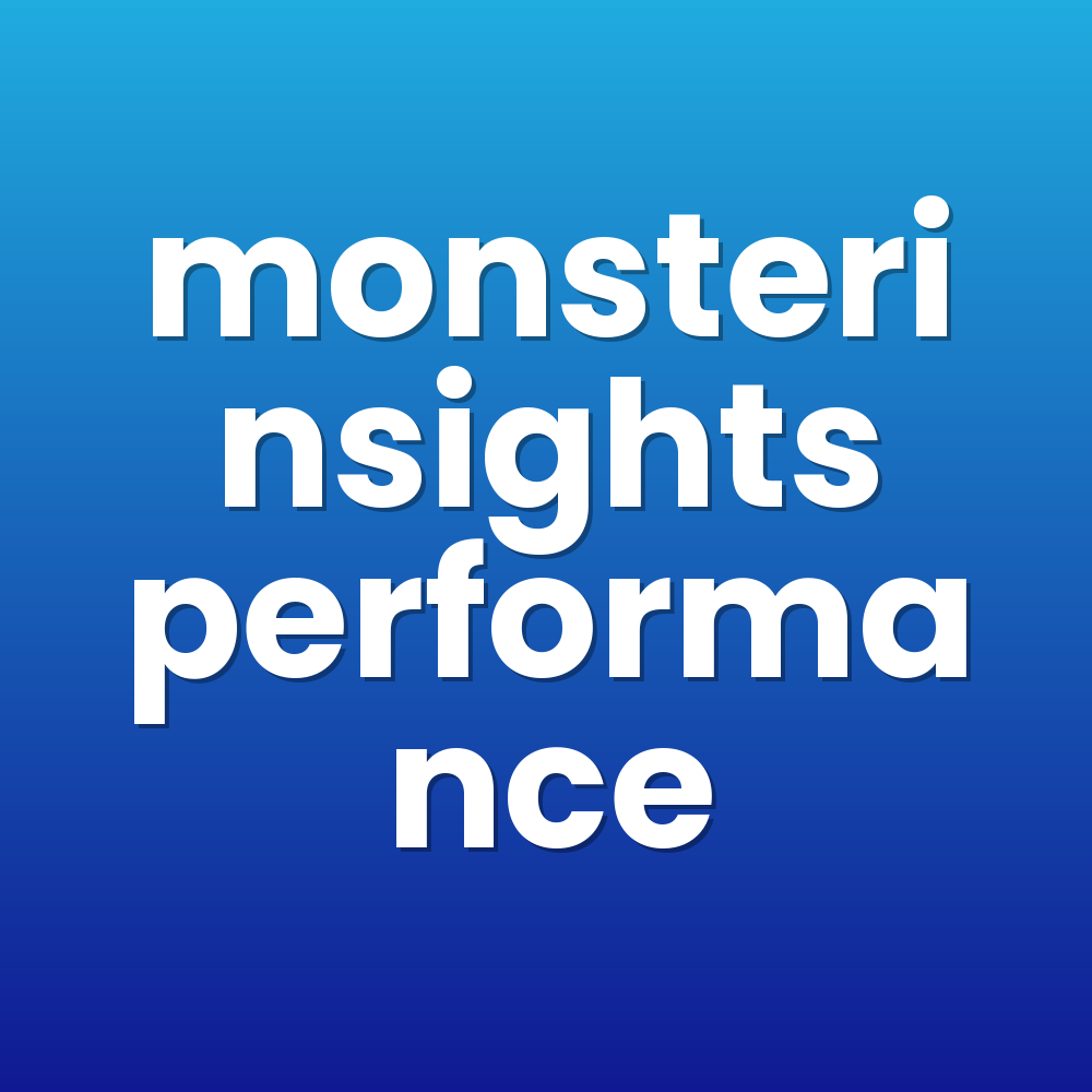monsterinsights performance