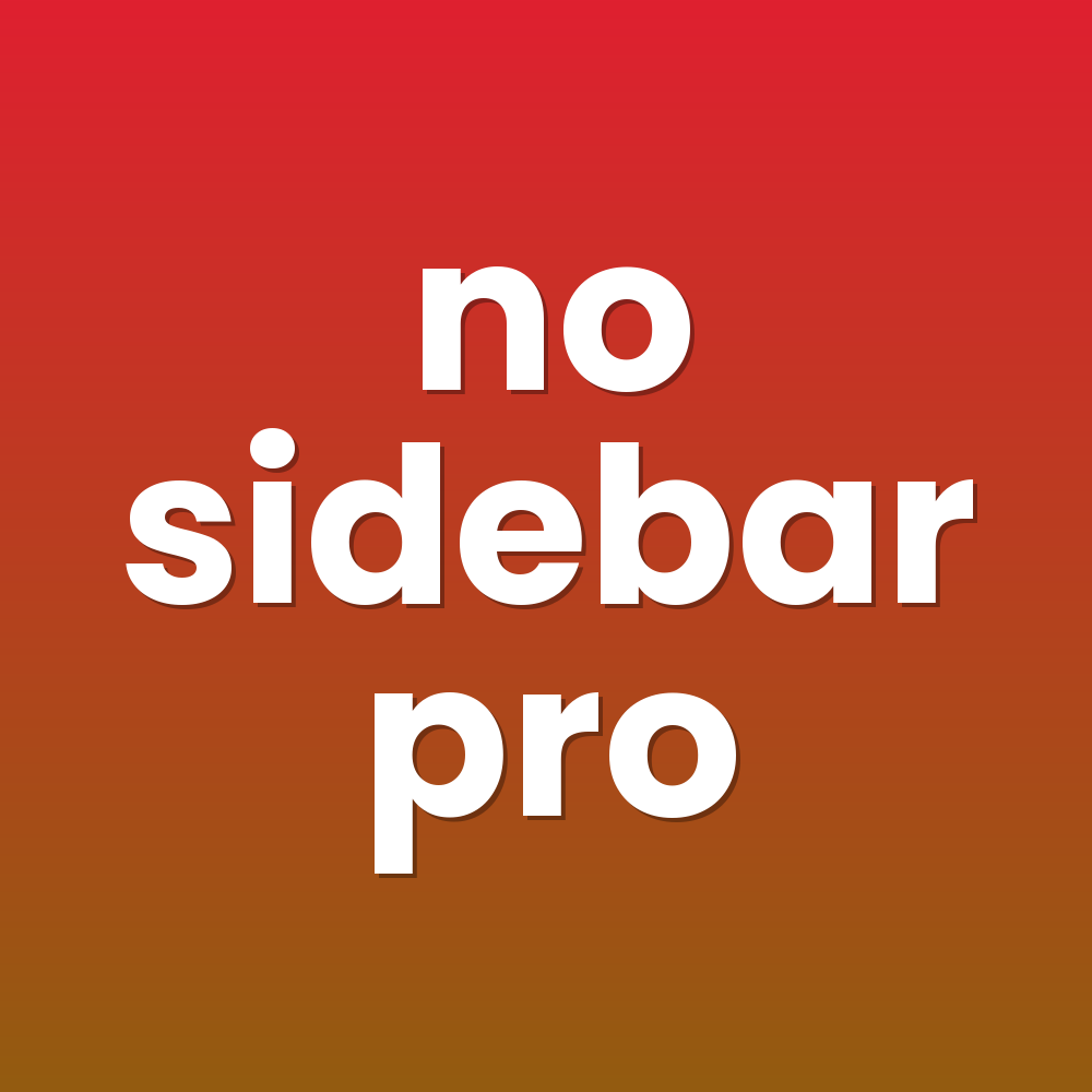 no sidebar pro