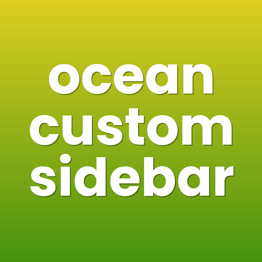 ocean custom sidebar