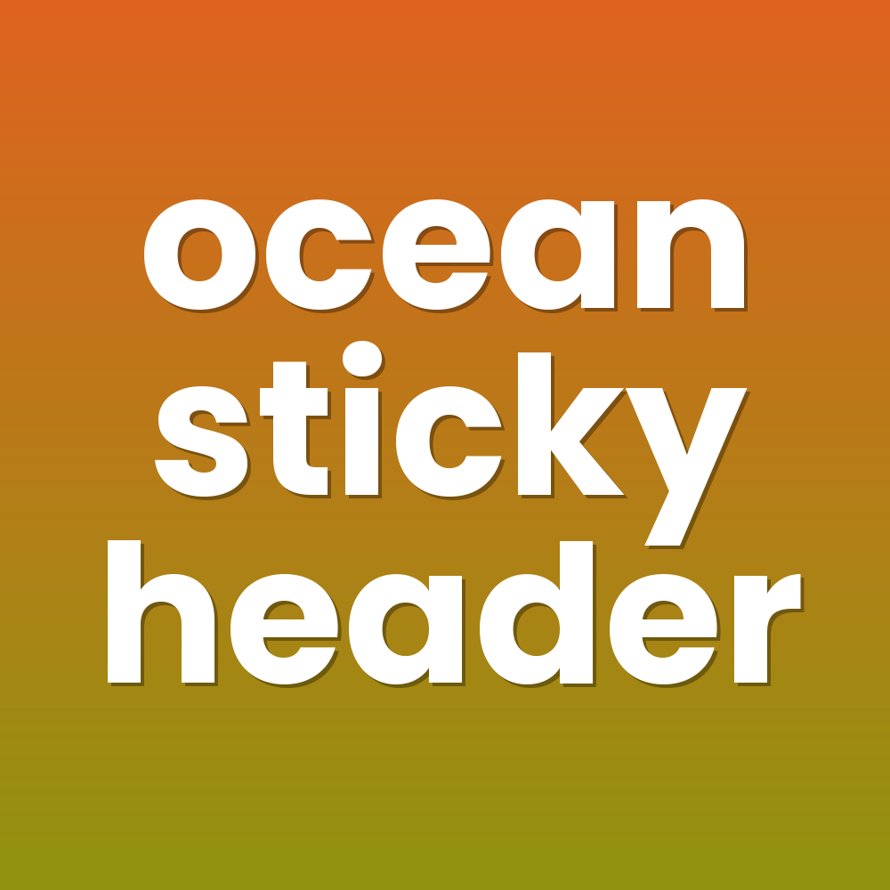 ocean sticky header