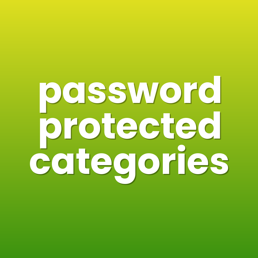 password protected categories