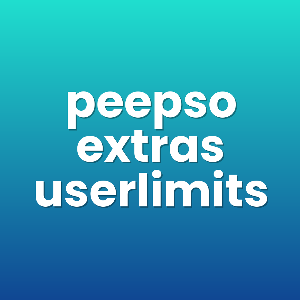 peepso extras userlimits