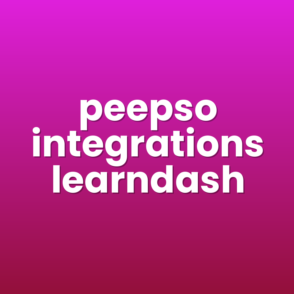 peepso integrations learndash