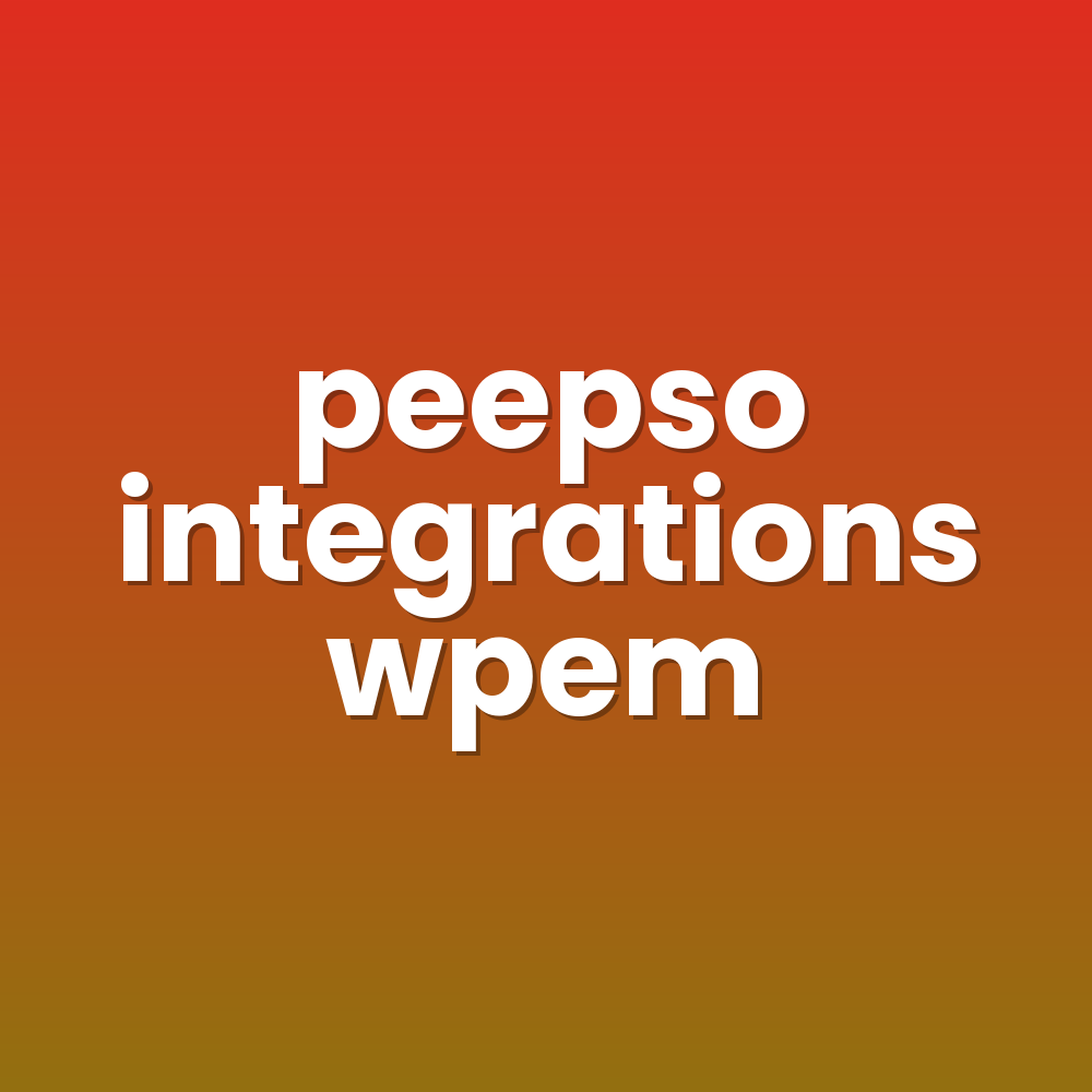 peepso integrations wpem