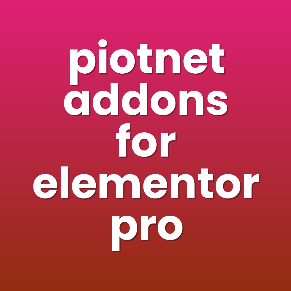 piotnet addons for elementor pro