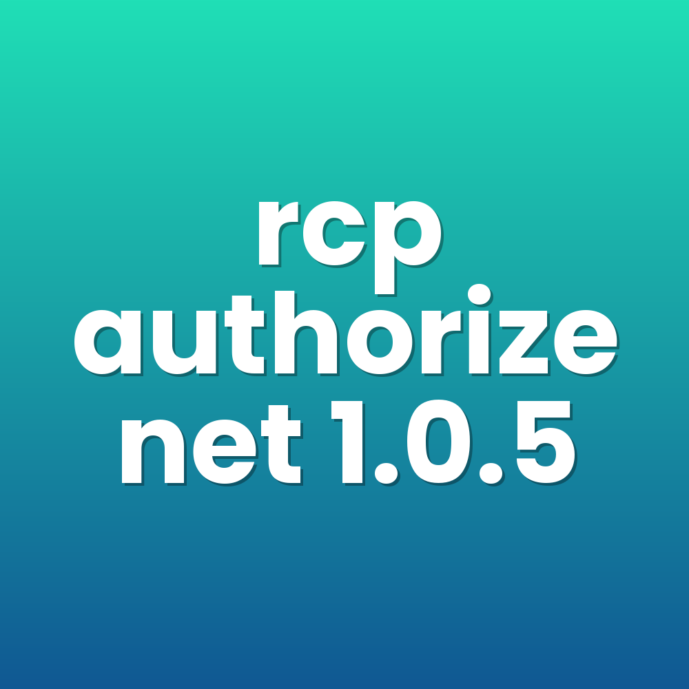 rcp authorize net 1.0.5