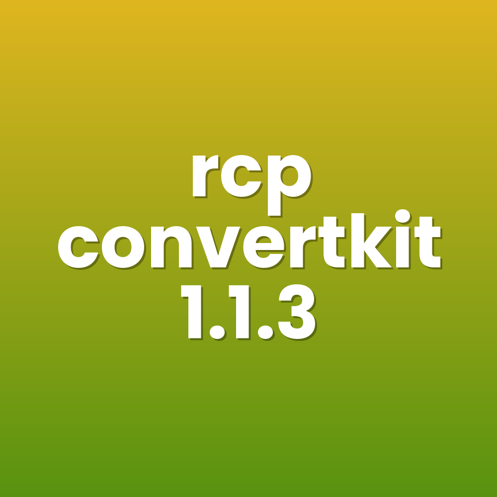 rcp convertkit 1.1.3