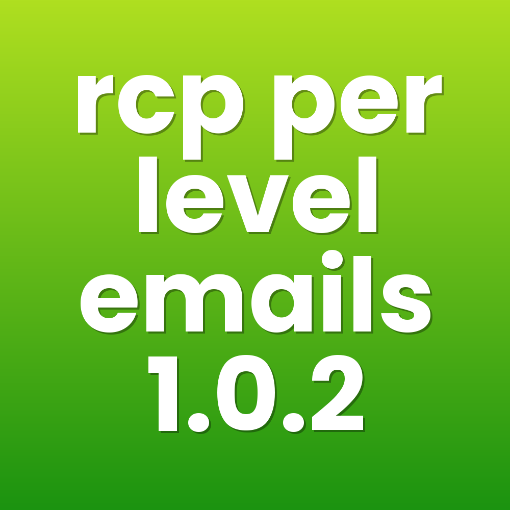 rcp per level emails 1.0.2