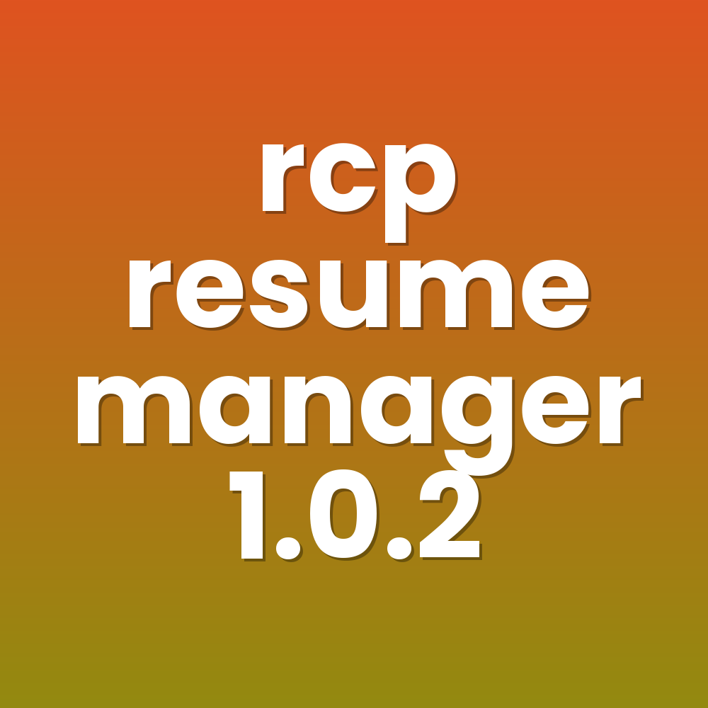 rcp resume manager 1.0.2