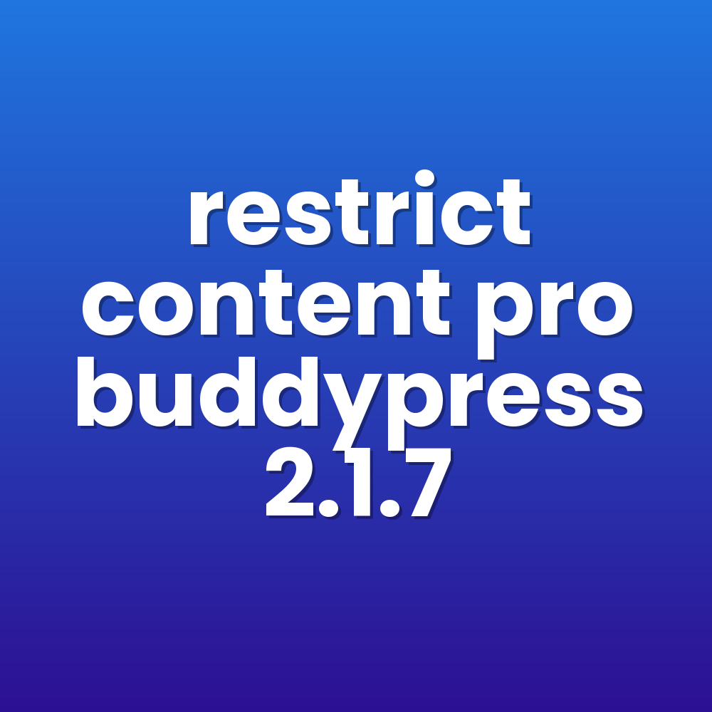 restrict content pro buddypress 2.1.7