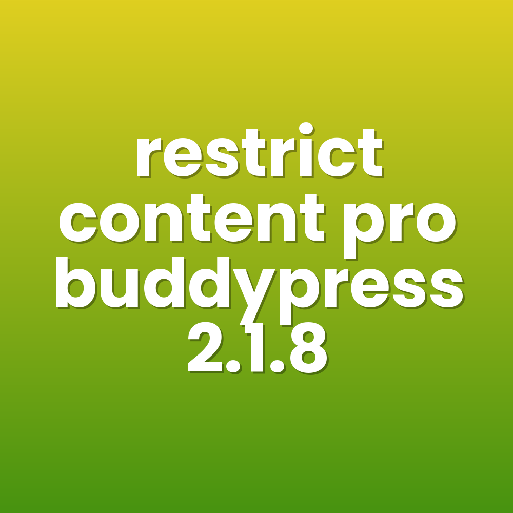 restrict content pro buddypress 2.1.8